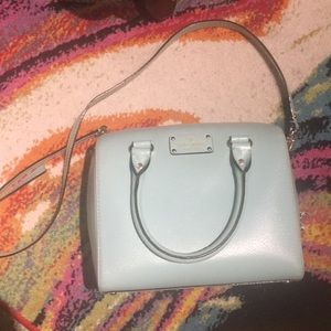 Kate Spade Alessa Wellesly Leather Blue Satchel